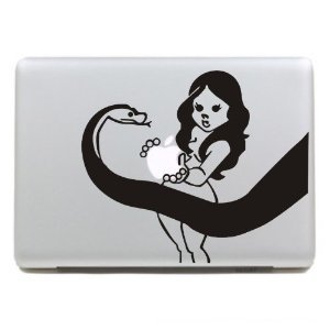 MacBook ステッカー シール Beauty & Snake (13インチ)