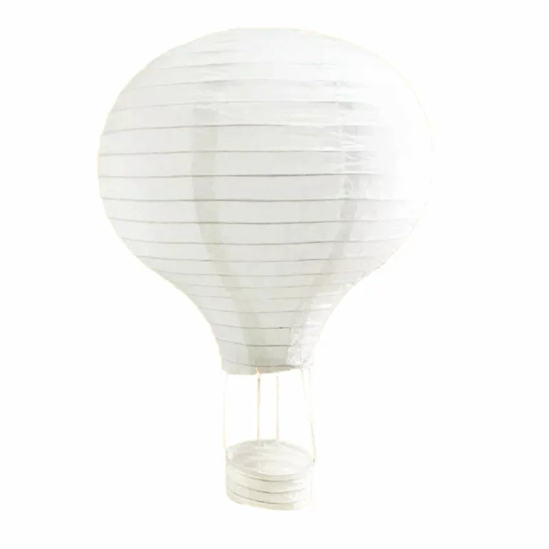 紙ちょうちん 熱気球型 ホワイト 無地 30cm 1個