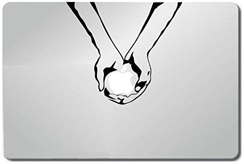 MacBook ステッカー シール Hands Holding Apple (15インチ)